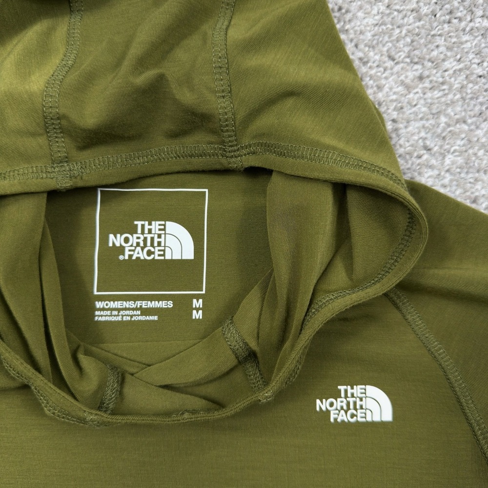 The North Face Adventure Sun Hoodie Women's Medium Olive UPF 40 FlashDry-XD